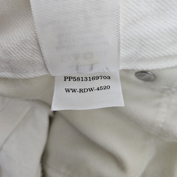 Everlane The Cheeky Straight Leg Jeans White Button Fly High Rise 28 - Picture 7 of 7